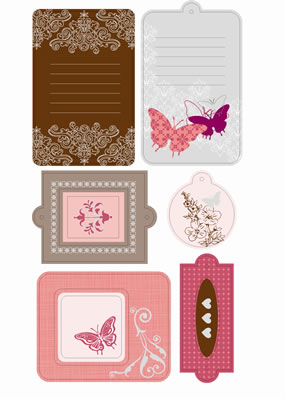 Jolie Chocolat Foil Coaster Tags  (sold in 3's)